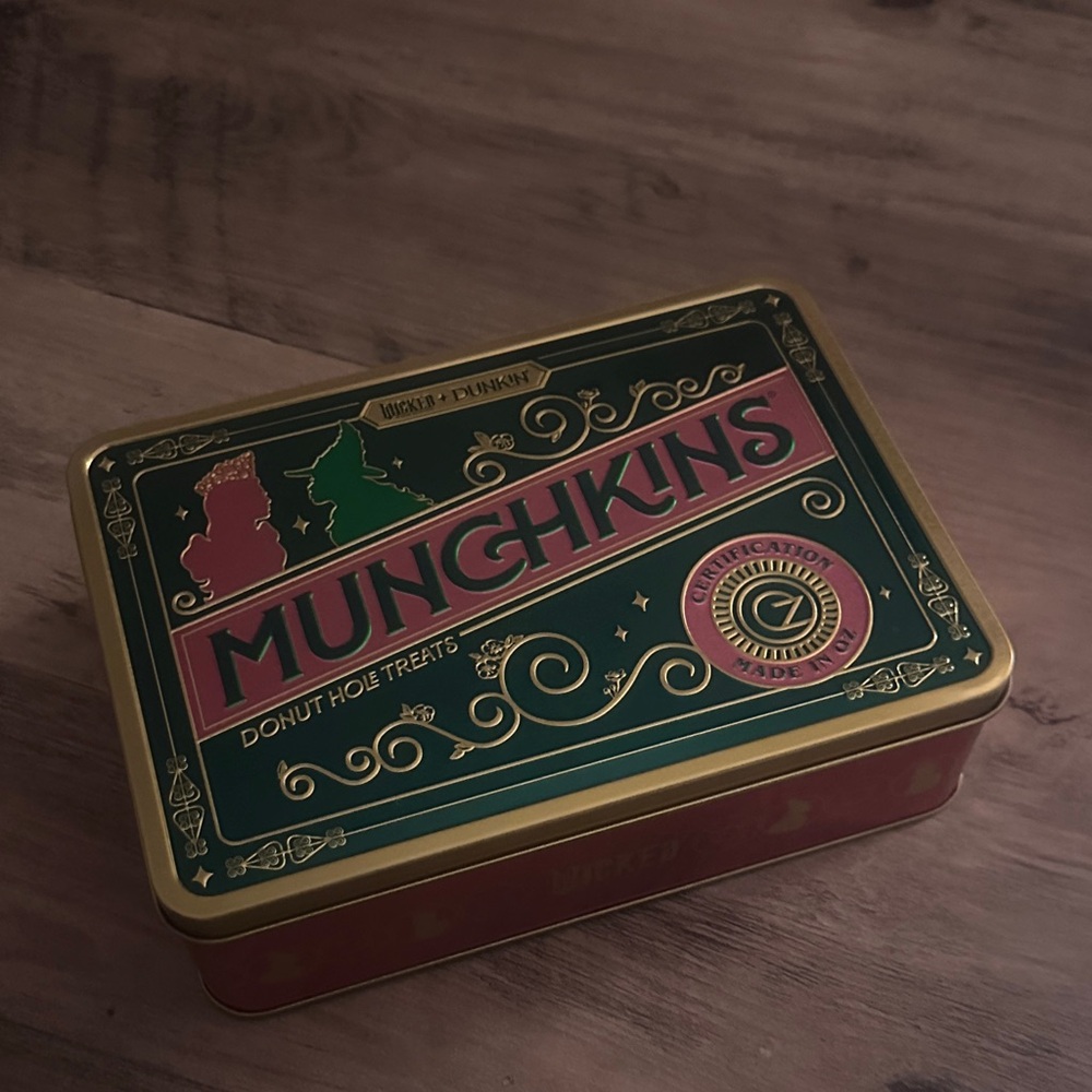 Gold and Green Munchkins Tin Box